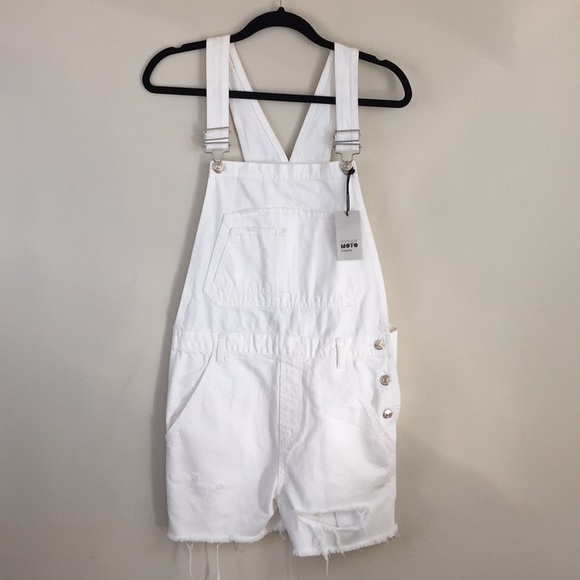 topshop white dungarees